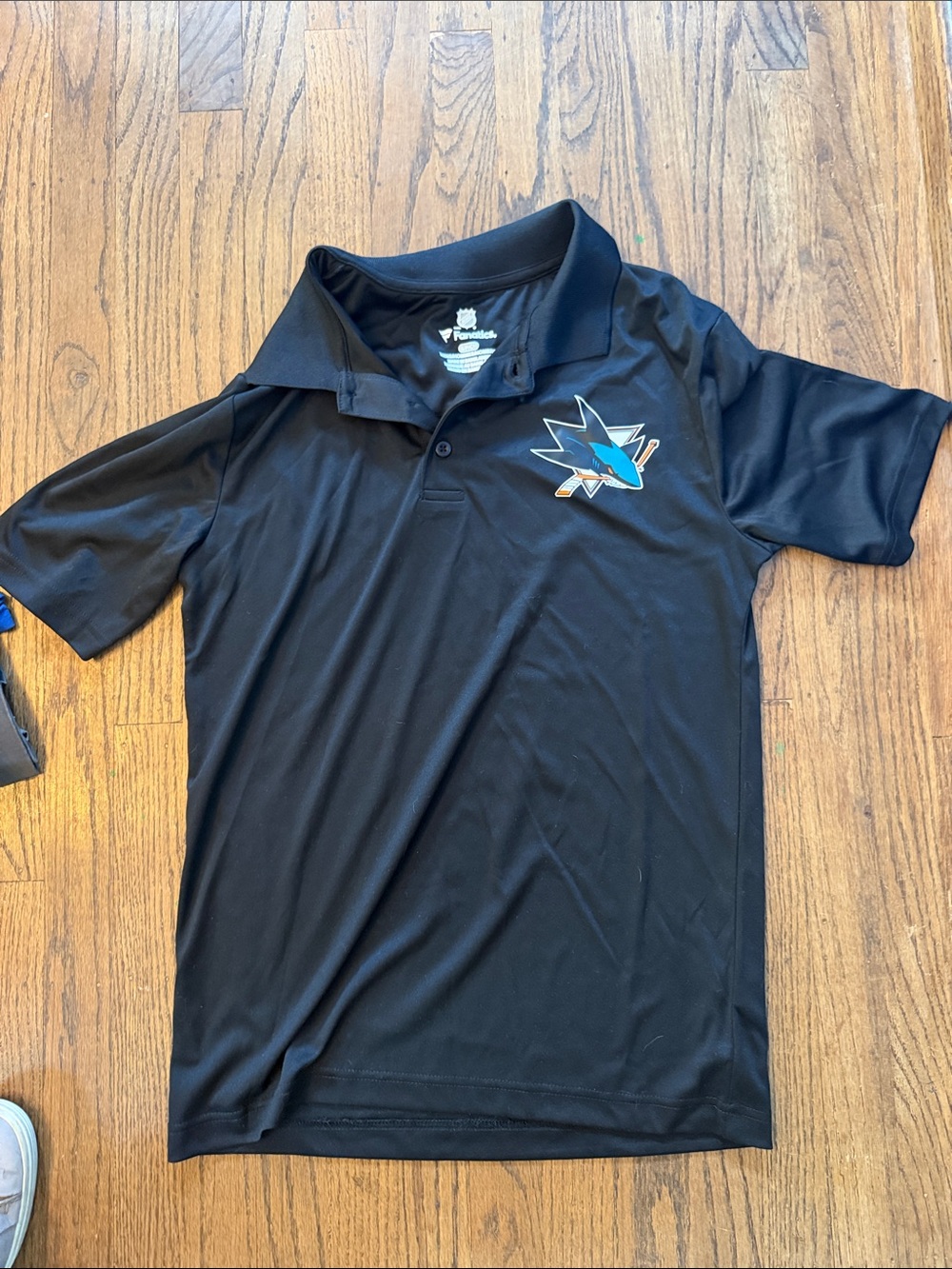 San Jose Sharks Black Polo with Team Logo